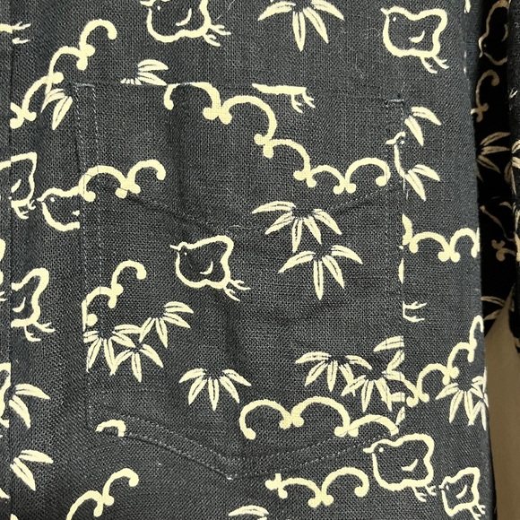 Club Monaco Navy Bird Print Slim Fit Shirt Size S - Picture 9 of 9